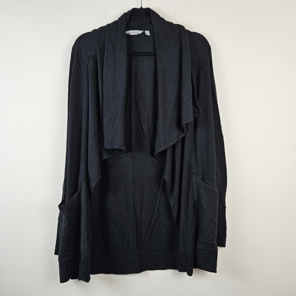 Athleta Studio Wrap Cardigan Small Black Magnetic Pockets Modal 228813 Size XS - Picture 1 of 8